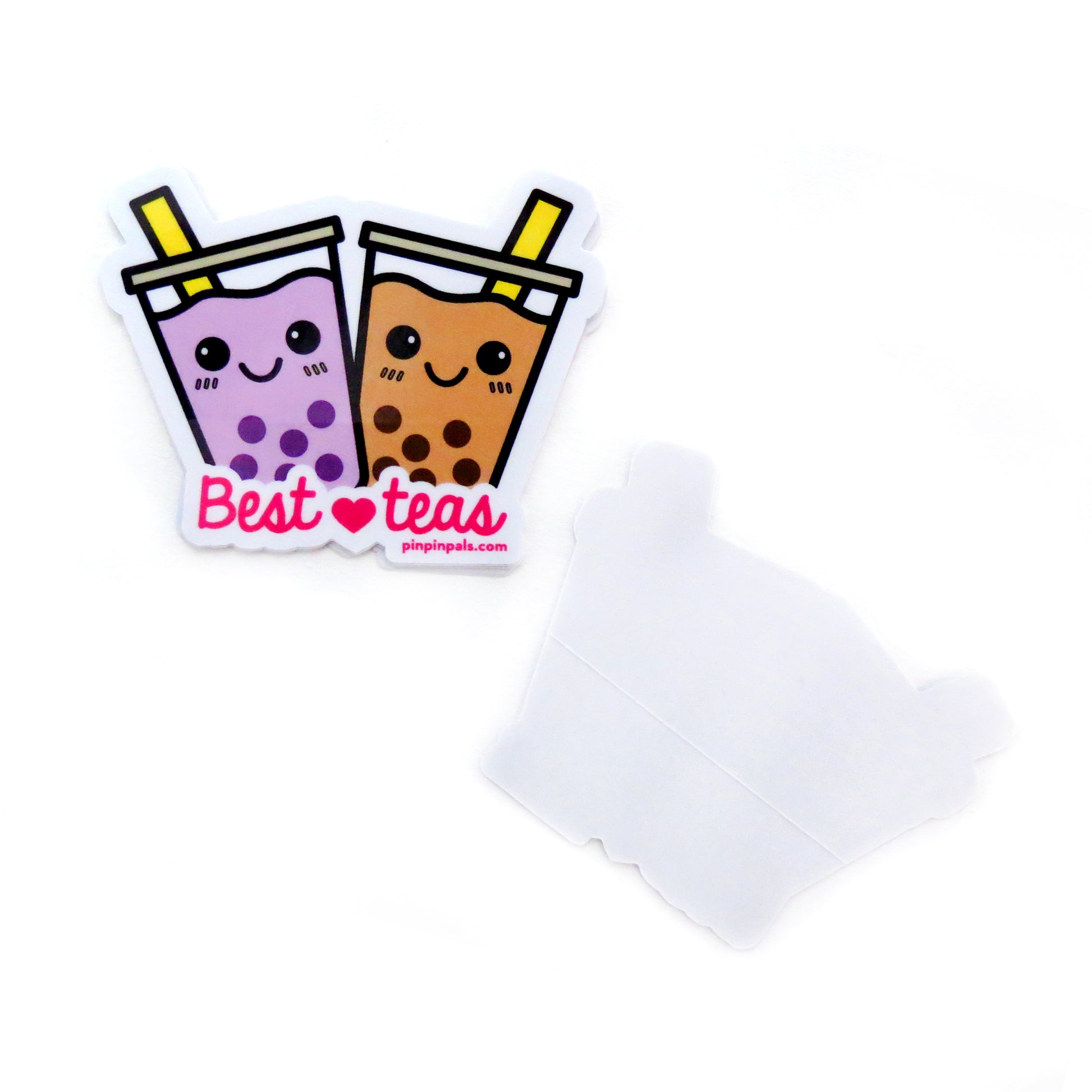 Front and back of Boba Best-Teas vinyl sticker