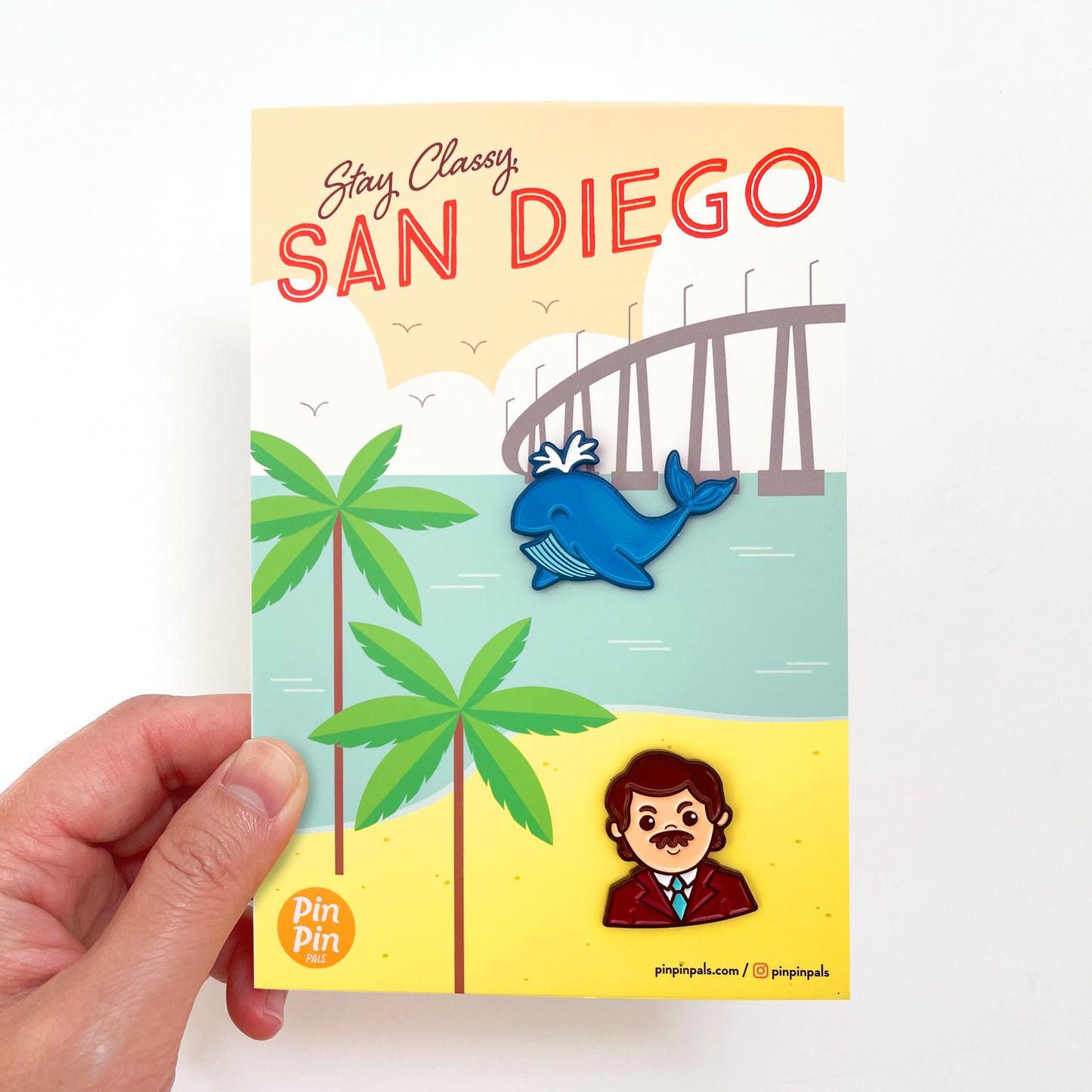 Anchorman, San Diego - Travel Enamel Pin Set
