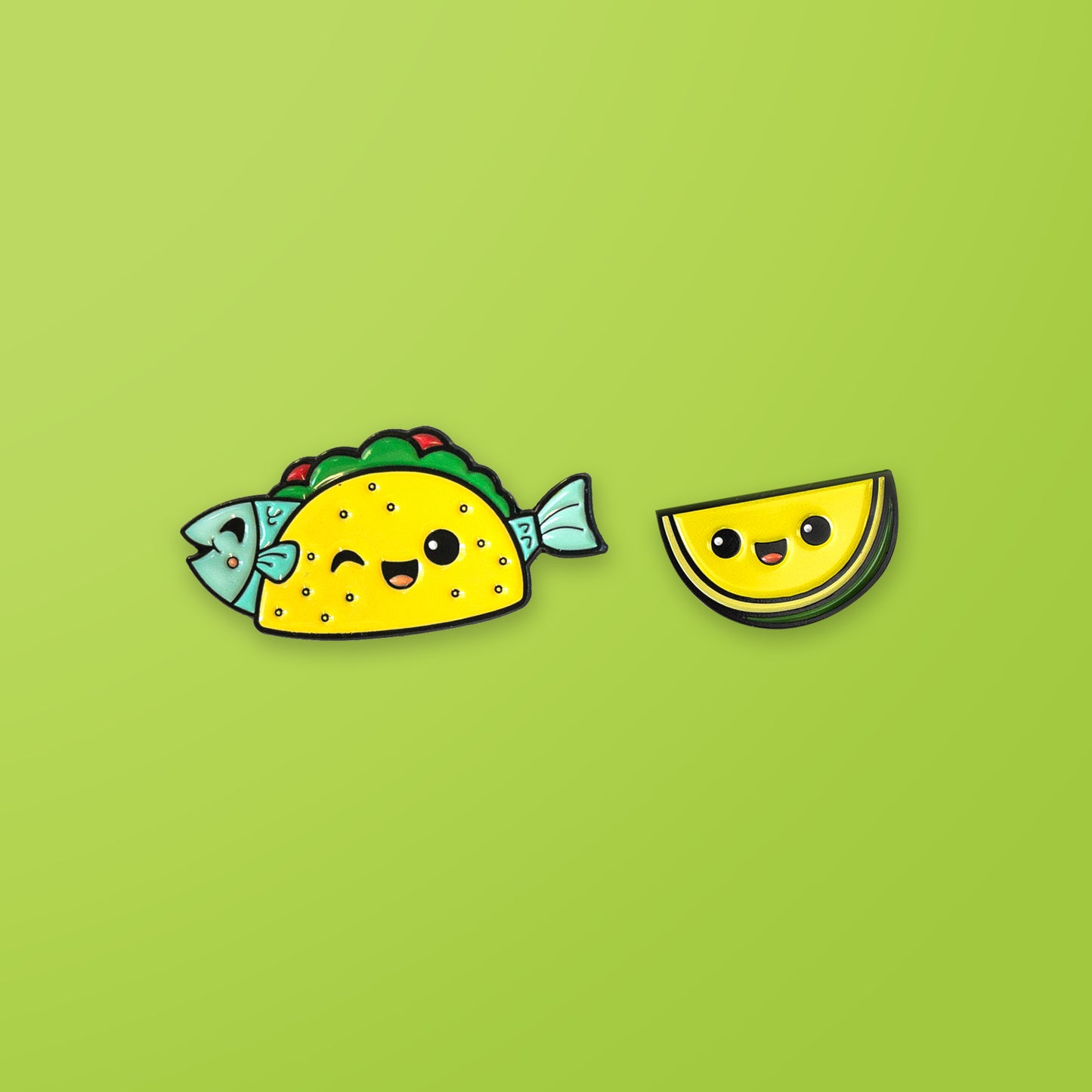 Fish Taco & Lime - Enamel Pin Set