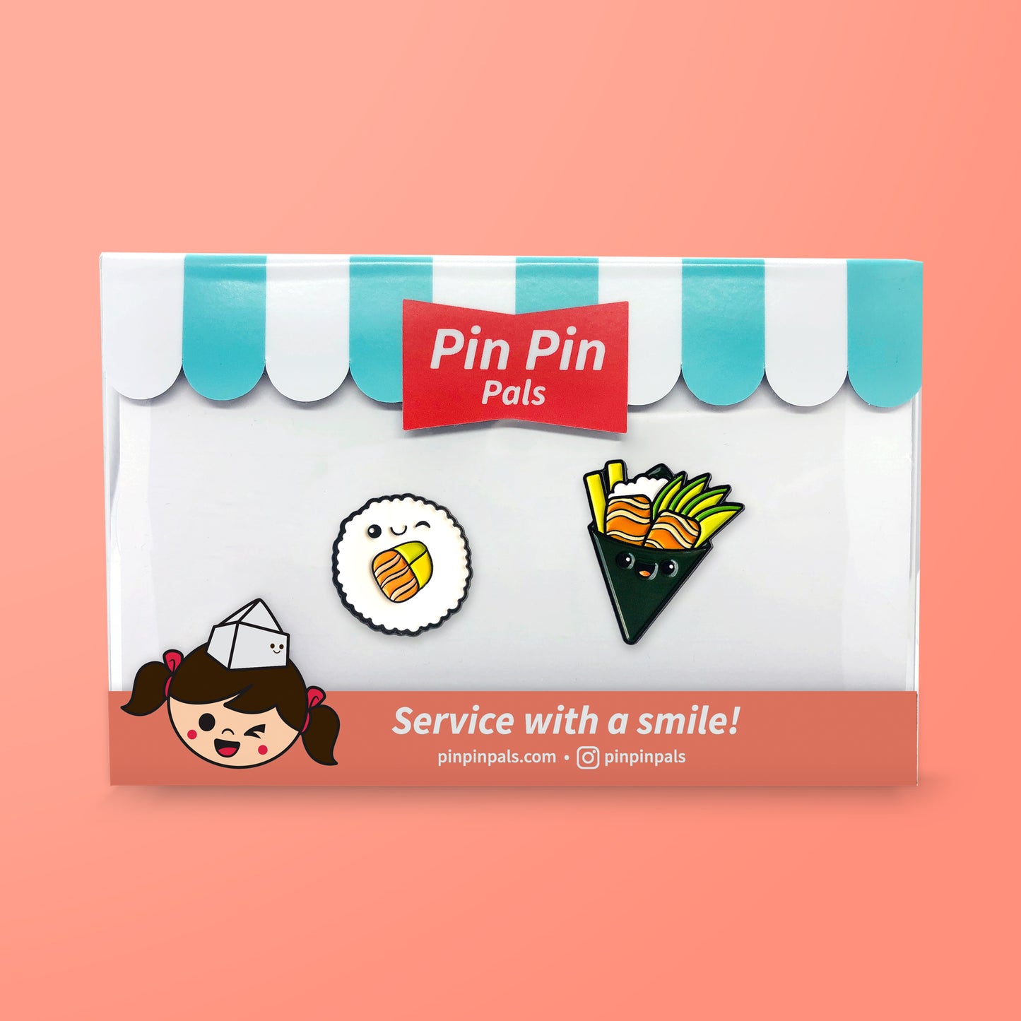 Sushi & Hand Roll - Enamel Pin Set